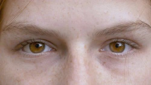 Close Up Eyes of Young Woman