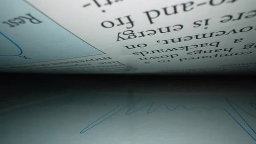 Close Up of Text and Graph in Book