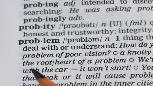 Problem, Bleistift, Zeigewort im englischen Wortschatz, Lösung