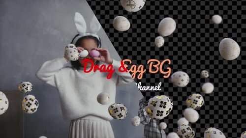 Decorative Easter Eggs Falling Background Animation
