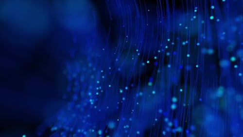 Abstract Blue Flowing Lines Technology Background