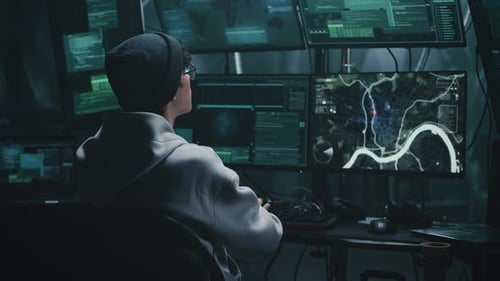 Les pirates informatiques traquent la voiture sur l'ordinateur