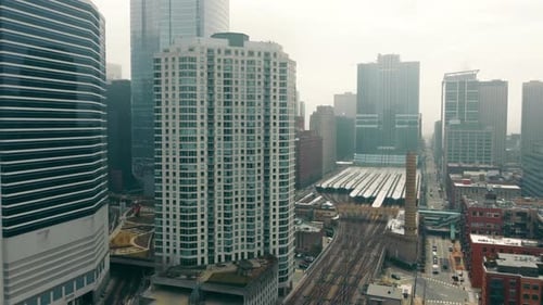 Aerial Ogilvie Transportation Center