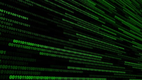 Binary code abstract technology background. Global network