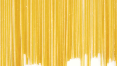Close-up View of Uncooked Spaghetti