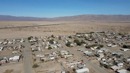 Aerial View of Bombay Beach City in California