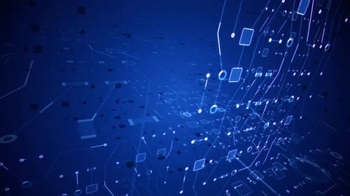 Blue Technology Circuit Background Loop