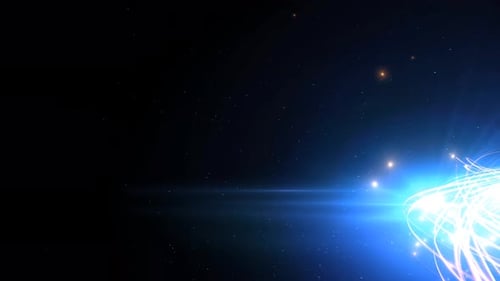 Futuristic Blue Glowing Lines Abstract Background