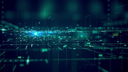 Abstract Futuristic Technology Network Grid Background