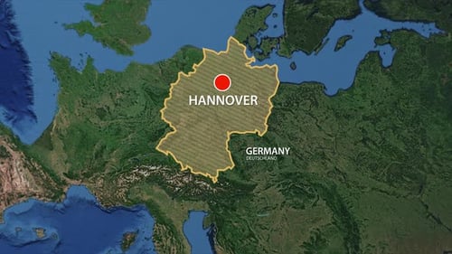Geolocation of the city of Hannover on the map