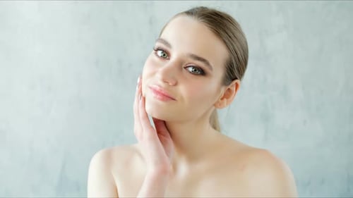 Attractive Woman with Makeup Posing
