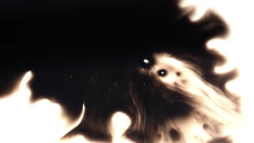 Dark Liquid Spreading on Bright Background