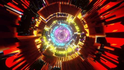 Abstract Sparkling VJ Loop Tunnel