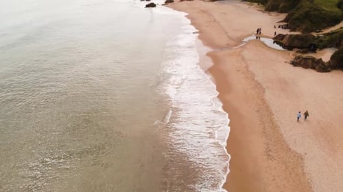 Wexford, Ireland - Aerial view of Ballymoney beach