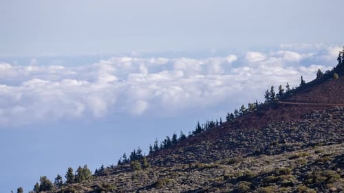 Moving Clouds with Tenerife Landscape