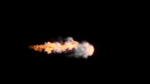 Fiery Blast to Smoke Horizontal Element Transition