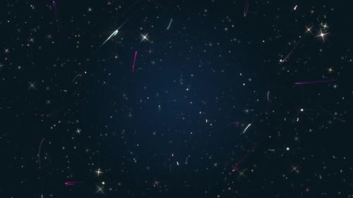Sparkling Stars and Light Trails Animated Background