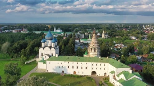 Aerial View on Kremlin in Suzdal Russia