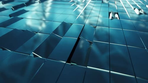 Metallische abstrakte Würfel drehen sich