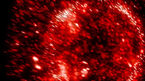 Explosion roter Partikel V4