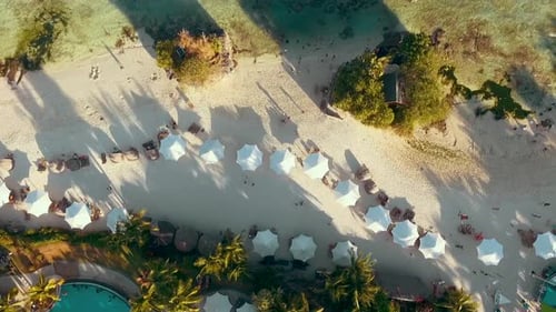 Video Loop with Aerial Footage Showing Bird Eye View with People