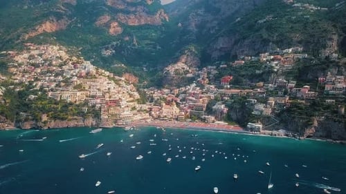 Positano, Amalfi Coast Grand Aerial Video