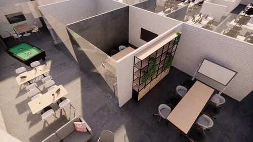 Interior Empty Modern Loft Office open space modern office footage