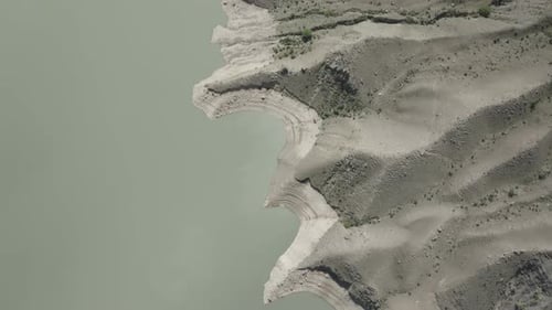 Aerial View in Beautiful Lake in the Mountains