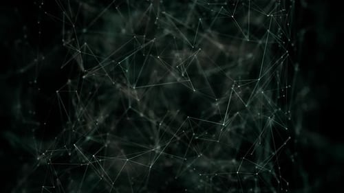 Abstract Plexus Cube Network Rotating Background Animation