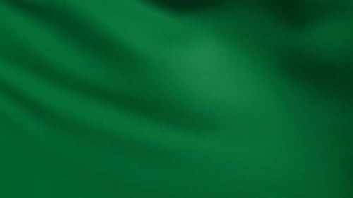 Seamless Loop of Waving Green Fabric Background