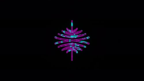 Abstract Neon Digital Fractal