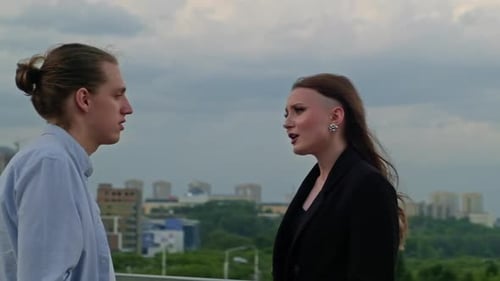 Young Couple Arguing and Fighting