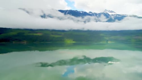 Lake in countryside 4k