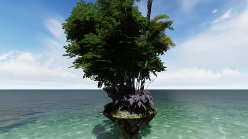 Islands floating above the sea