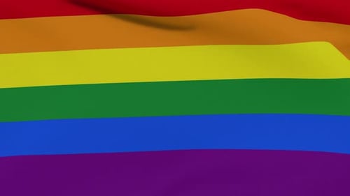 Seamlessly Looping Waving Rainbow Pride Flag Background