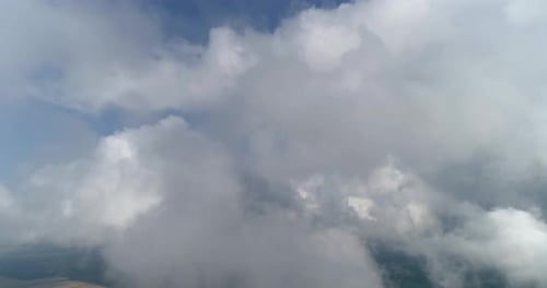 Flying Through the Clouds. Landscape Of Ukraine.