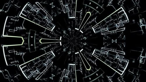 Futuristic Digital Grid Animated Technology Background