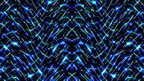 Dynamic Glowing Neon Blue Lines Abstract Background Animation