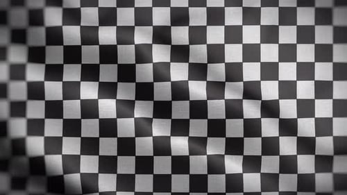Waving Checkered Racing Flag Loop Background