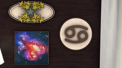 Animated 3D Cancer Zodiac Sign Spinning Symbol