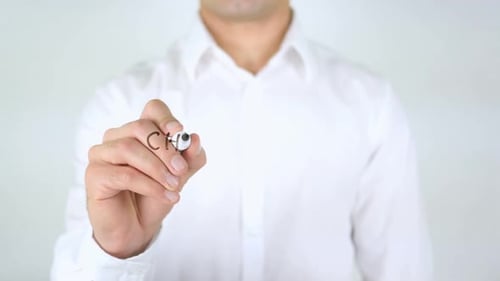 Man Writes "Choose Your Gadget" On Glass