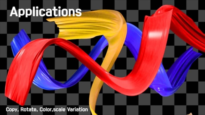 10 Dynamic Ribbons Pack 4k, Transitions Motion Graphics ft. ribbons ...