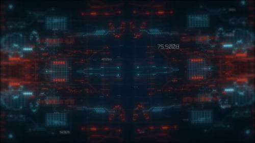 Futuristic Digital HUD Data Network Background
