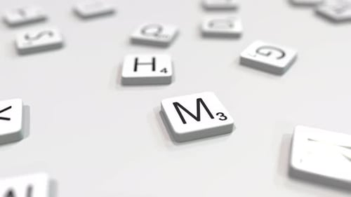 Animated Scrabble Tiles Reveal Words