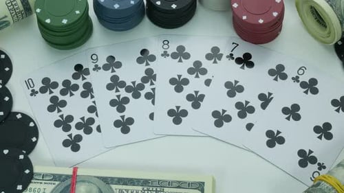 Clubs Street Flush and Money in the Casino
