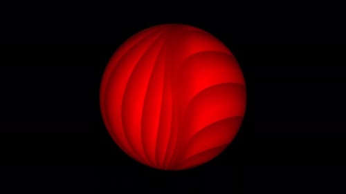 Dynamic Red Abstract Sphere Morphing Animation
