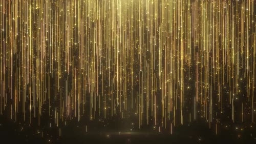 Elegant Golden Shimmering Particles Falling Loop Background