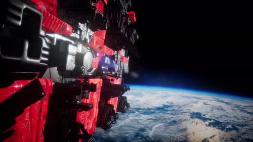 OVNI volando en el espacio