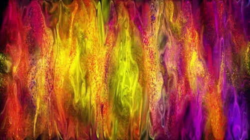 Vibrant Fluid Glitter Abstract Color Movement Background Animation