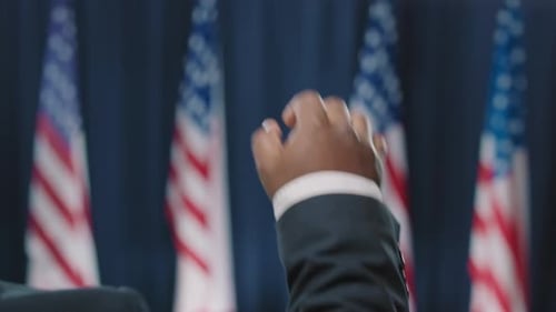 Politician Raising Fist